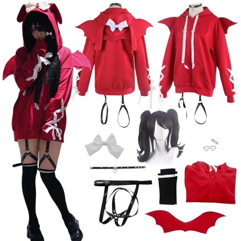 Women'S Red Accessories - 게임 레인 아메 코스튬 앵커 걸스