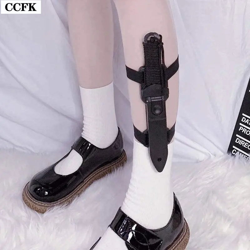 Women'S Emo Accessories - 고스 레그 링 카와이 나이프 보호대