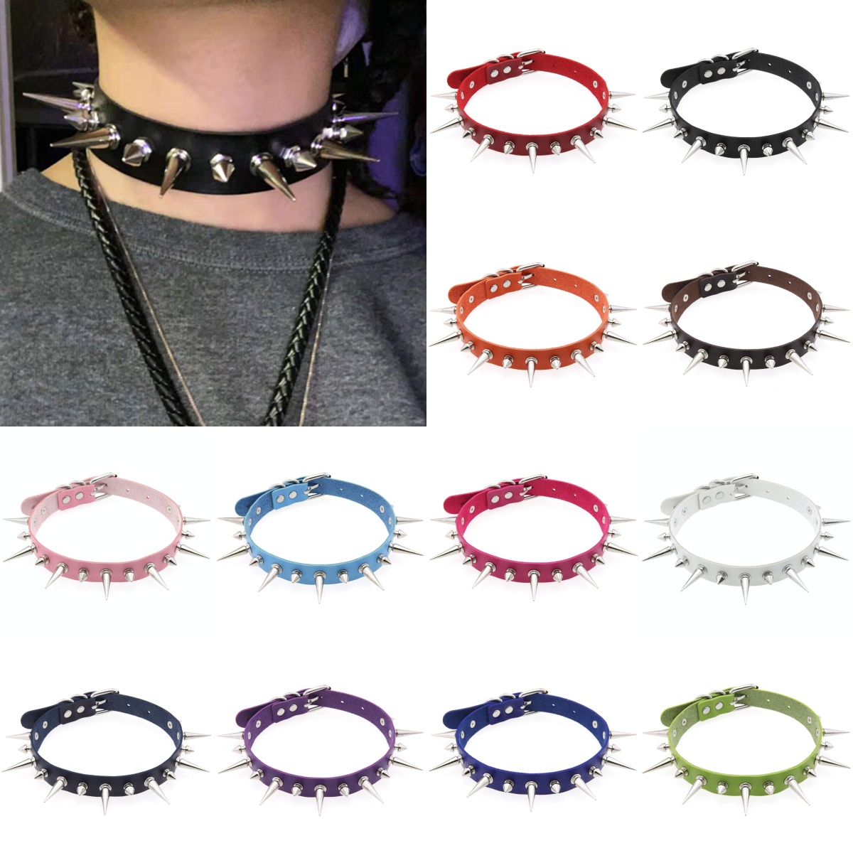 Women'S Emo Accessories - 할로윈 이모 코스프레 고스 초커 목걸이,