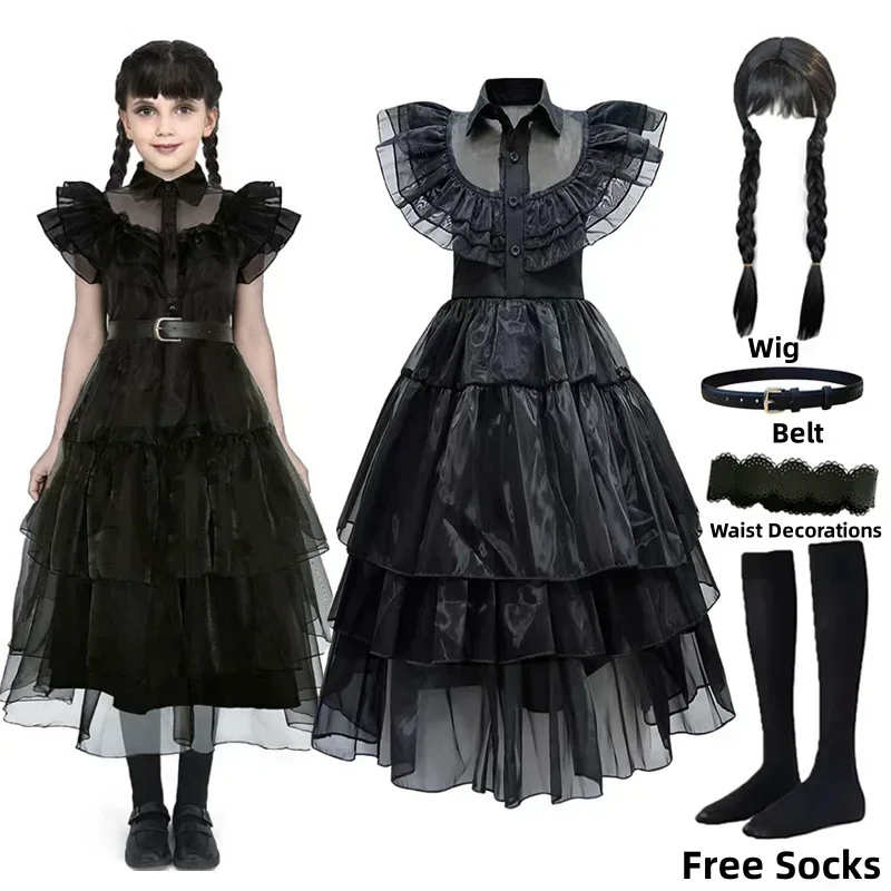 소녀들을 위한 검은 마녀 공주 드레스 코스프레 드레스  - Women'S Accessories Clothing 리뷰 및 가격
