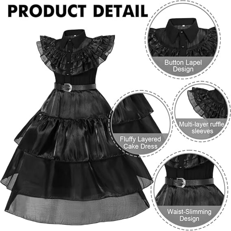 소녀들을 위한 검은 마녀 공주 드레스 코스프레 드레스  - Women'S Accessories Clothing 리뷰 및 가격