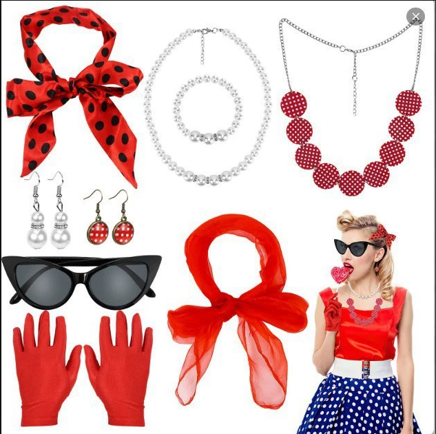 1950년대 여성용 의상 액세서리 귀걸이 스카프 고양이 - Women'S Accessories In The 1950S 리뷰 및 가격