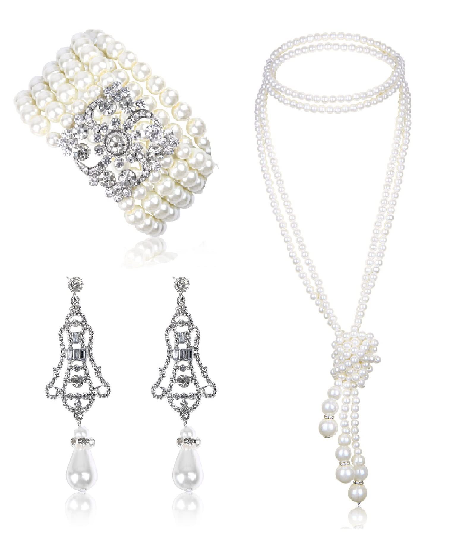 3-piece Set of Long Pearl Neck - Women'S Accessories In The 1950S 리뷰 및 가격
