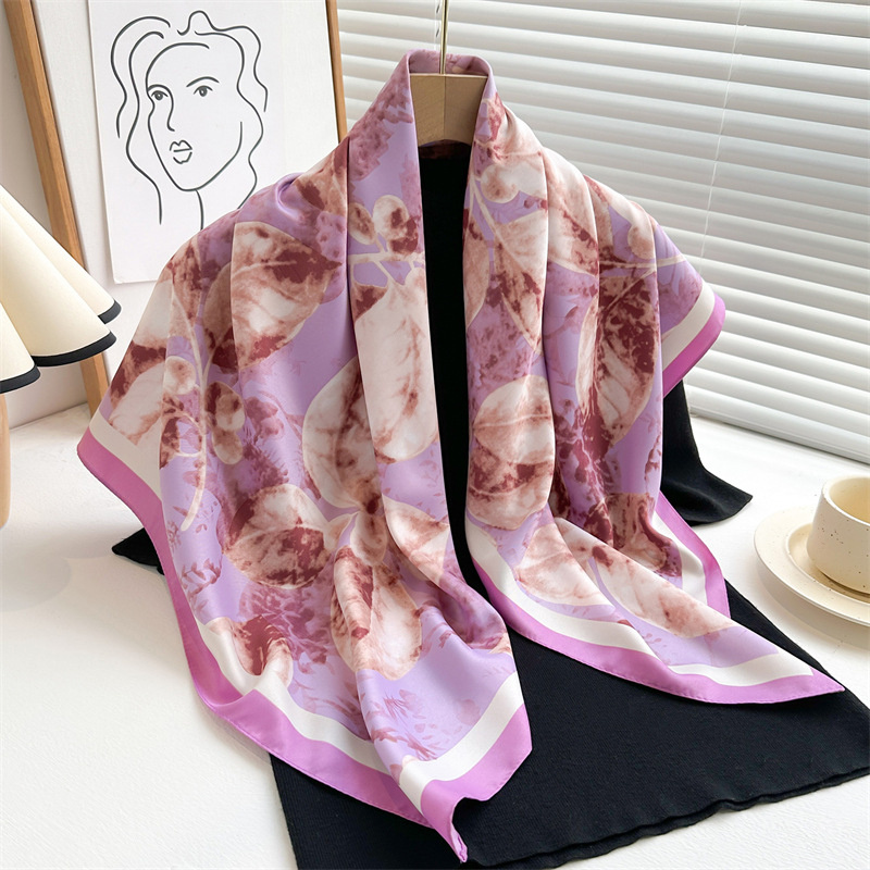 레트로 프린트 대형 스퀘어 스카프, 용수철 가을 스카프 - Silk Scarf Square 리뷰 및 가격
