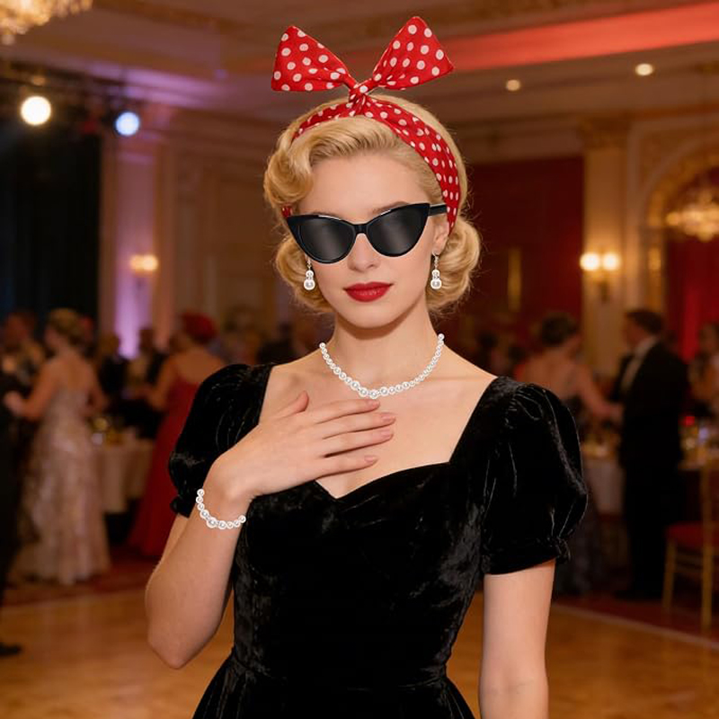 여성용 1950년대 스타일 의상 액세서리 7종 세트:  - Women'S Accessories In The 1950S 리뷰 및 가격