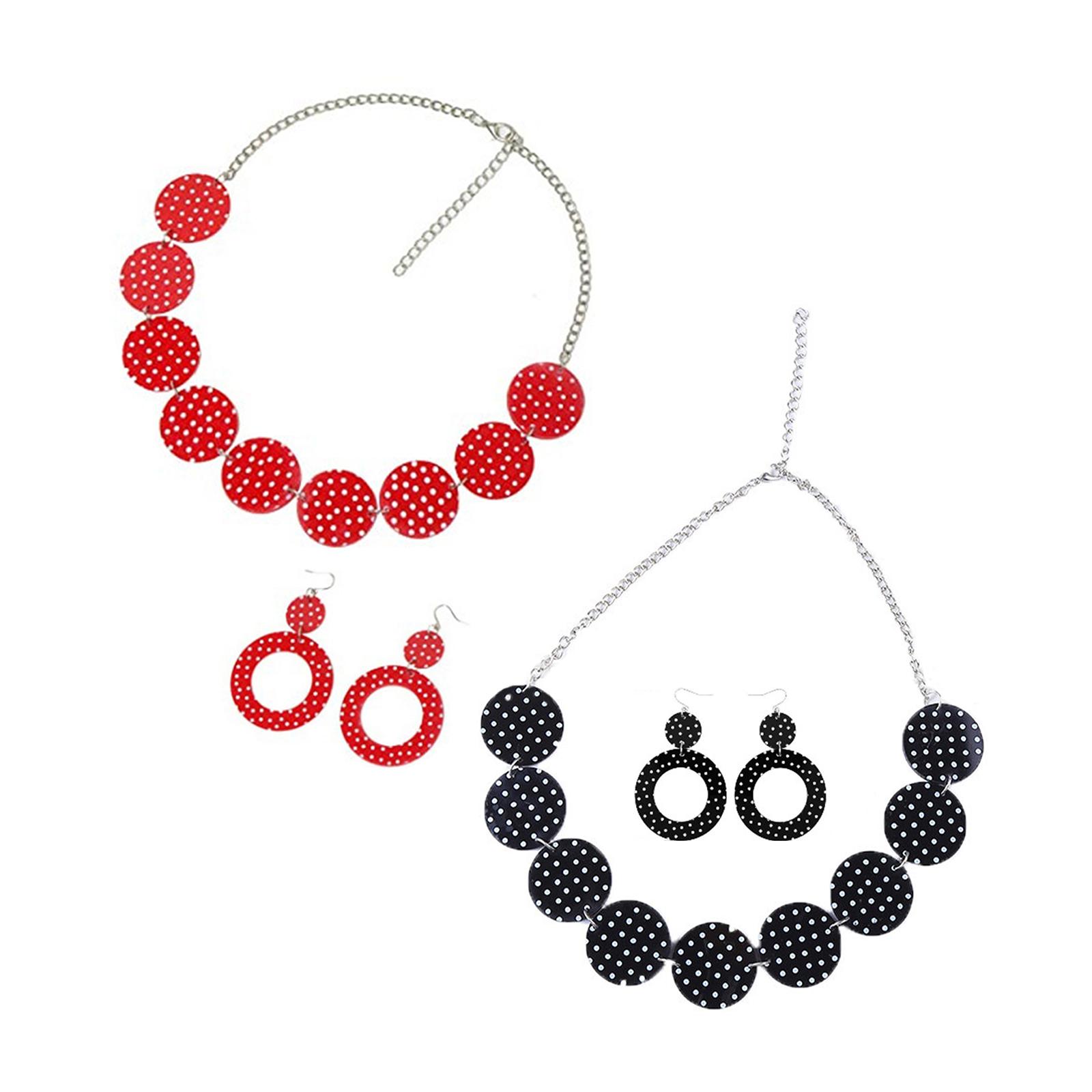50년대 스타일의 디자인 귀걸이와 목걸이 세트, 보헤미 - Women'S Accessories In The 1950S 리뷰 및 가격